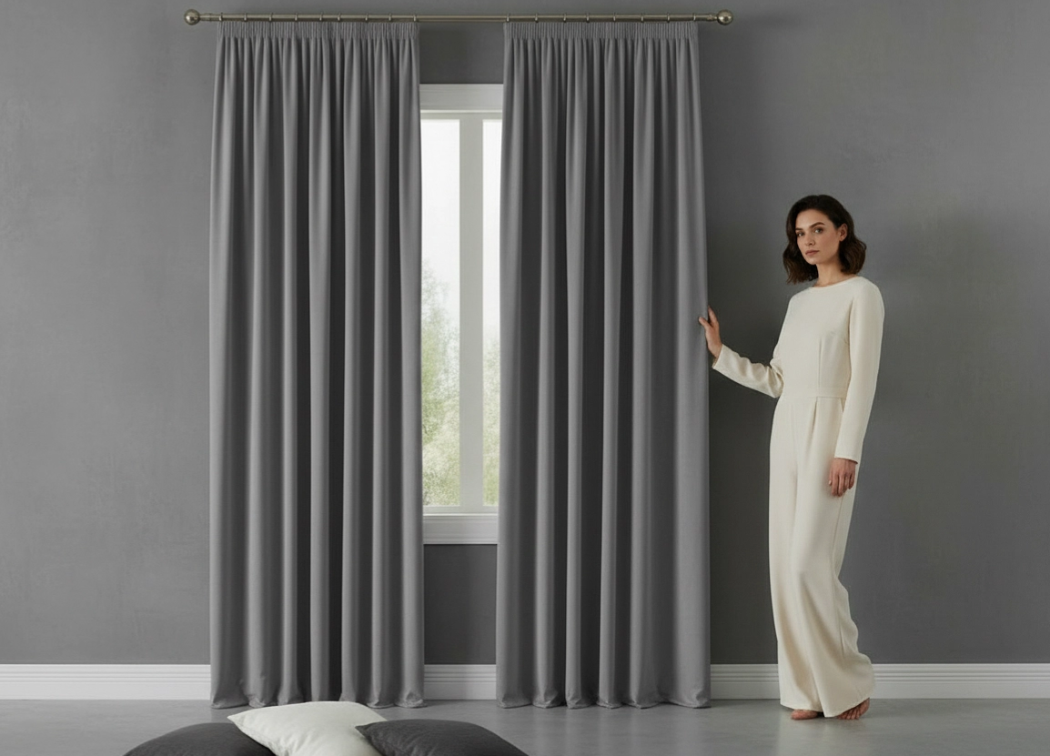 Dekorační závěs s řasící páskou VALMONT 140 cm x 250 nebo 260 cm color 006 tmavě šedá (cena za 1 kus) MyBestHome