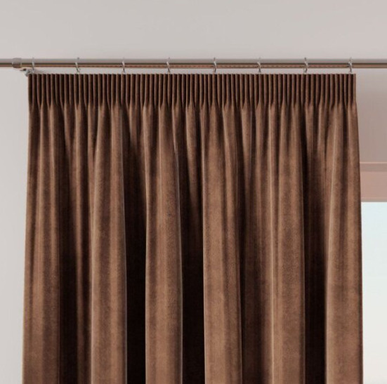 Dekorační závěs s řasící páskou VALMONT 140 cm x 250 nebo 260 cm color 002 hnědá (cena za 1 kus) MyBestHome