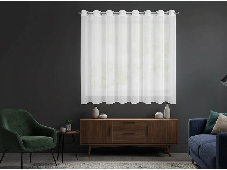 Dekorační krátká voálová záclona s kroužky BIANCA 350x150 cm bílá MyBestHome