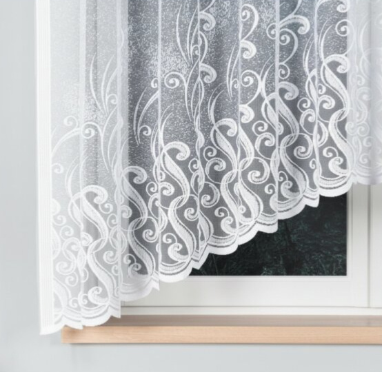 Dekorační oblouková krátká záclona na žabky WANDA 160 bílá 300x160 cm MyBestHome