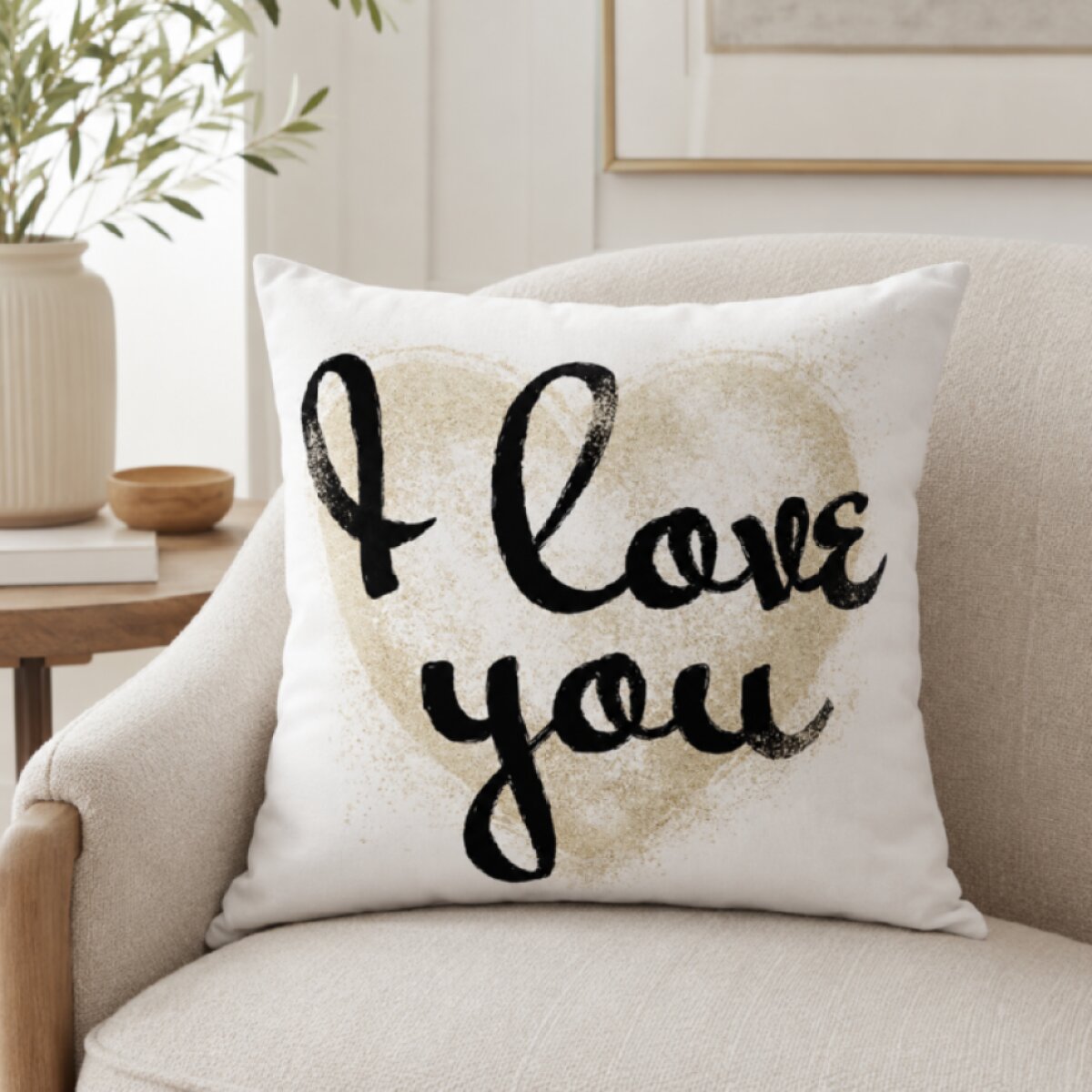 Povlak na polštář GLITTER HEART 40x40 cm Mybesthome