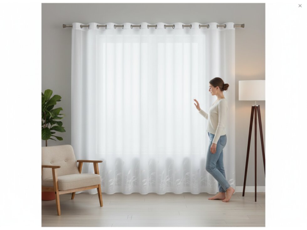 Dekorační vzorovaná záclona s kroužky SLIM 400x250 cm MyBestHome