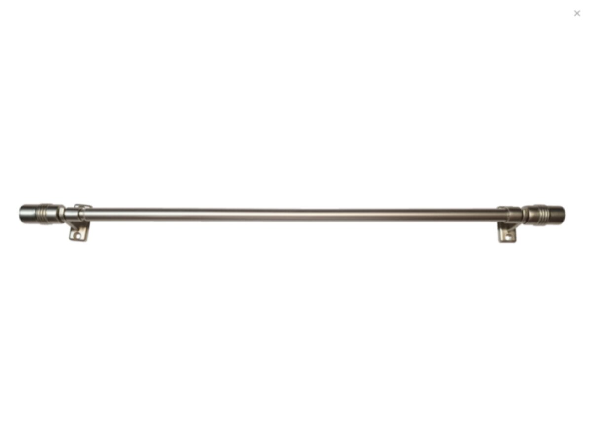 Vitrážová teleskopická kovová tyč - vitrážka 80-120 cm, 120-200 cm ROMEO matná stříbrná Mybesthome