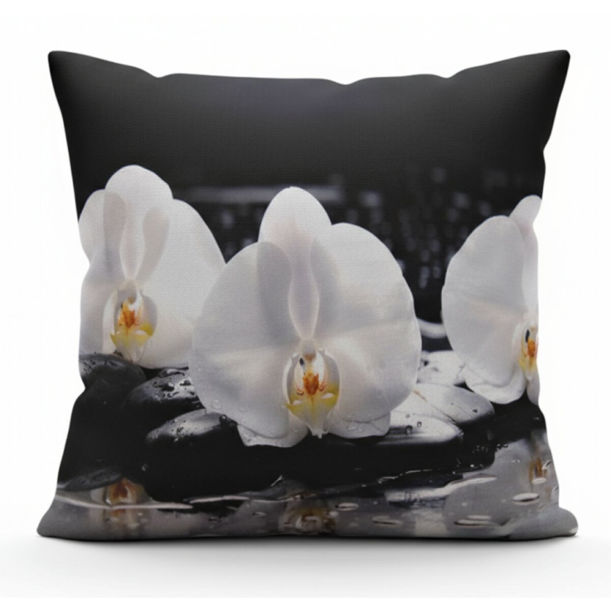 Povlak na polštář ORCHIDEJE 40x40 cm s bílými orchidejemi MyBestHome