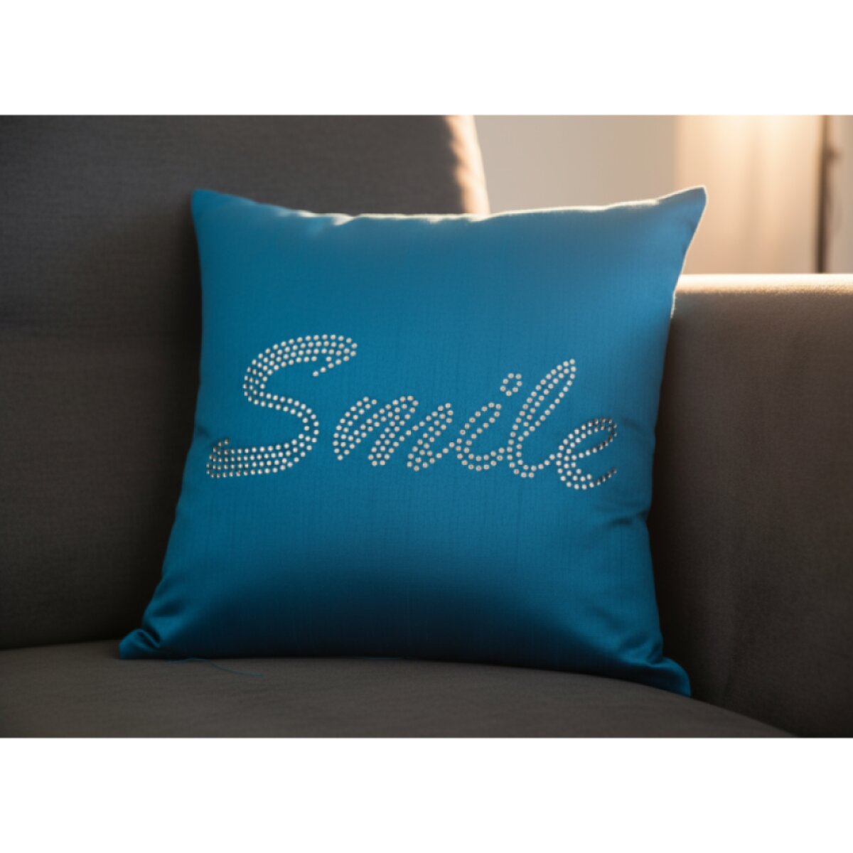 Povlak na polštář SMILE tyrkysová MyBestHome 40x40 cm