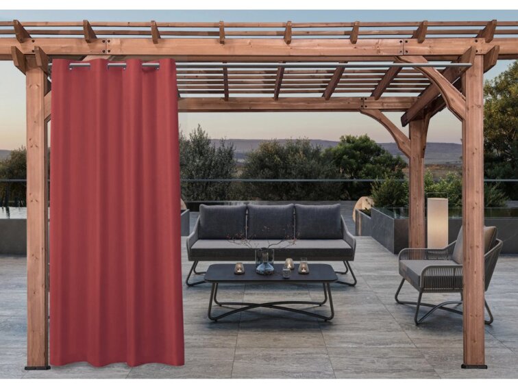 Venkovní zahradní závěs s kroužky MONTANA color 12 vínová, různé rozměry MyBestHome