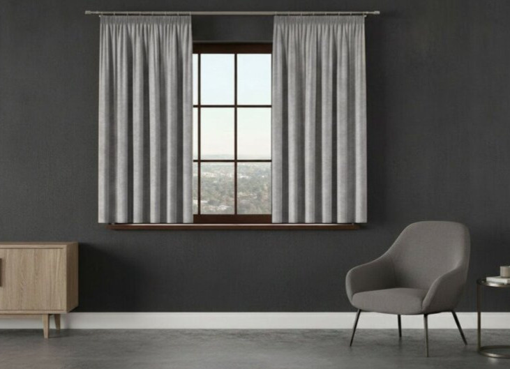 Dekorační krátký závěs s řasící páskou VALMI 140x160 cm color 005 světle šedá (cena za 1 kus) MyBestHome