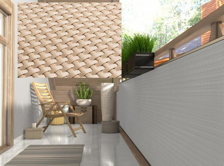 Balkonová ratanová zástěna MALMO výška 90 cm, 100 cm, 110 cm - cena za 1 běžný metr béžová MyBestHome