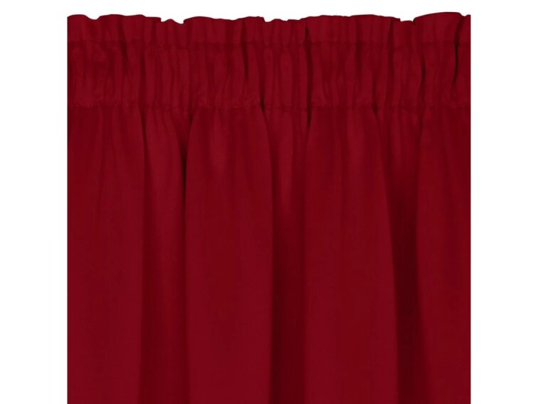 Zatemňovací závěs s řasící páskou "BLACKOUT" 135x160 cm CAIRO červená (cena za 1 kus) MyBestHome