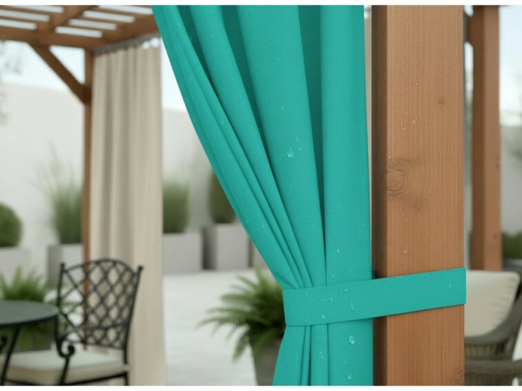 Venkovní zahradní závěs s tunýlkem JAMAICA color 51 tyrkysová, různé rozměry MyBestHome