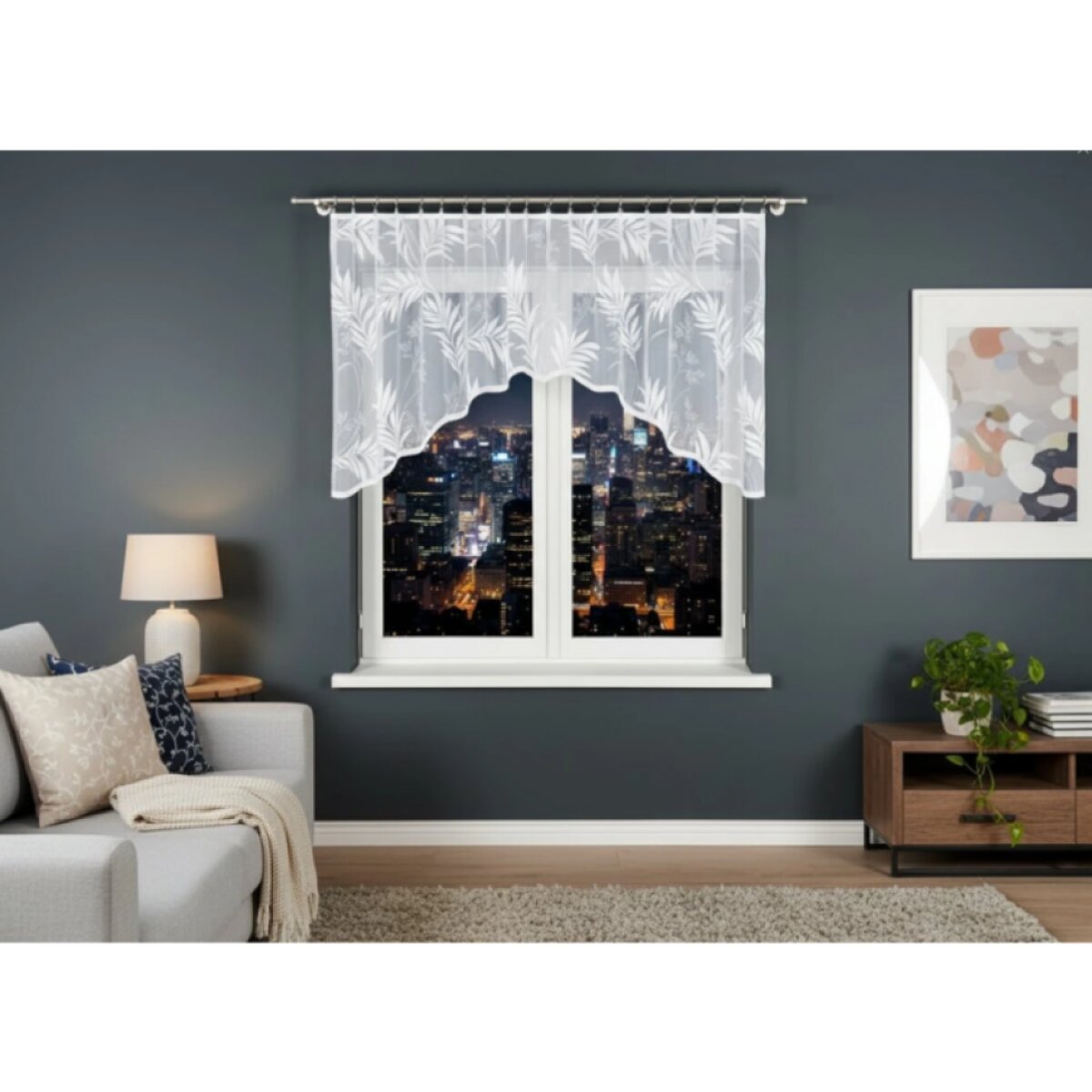 Dekorační oblouková krátká záclona na žabky KAJA 250x100 cm MyBestHome