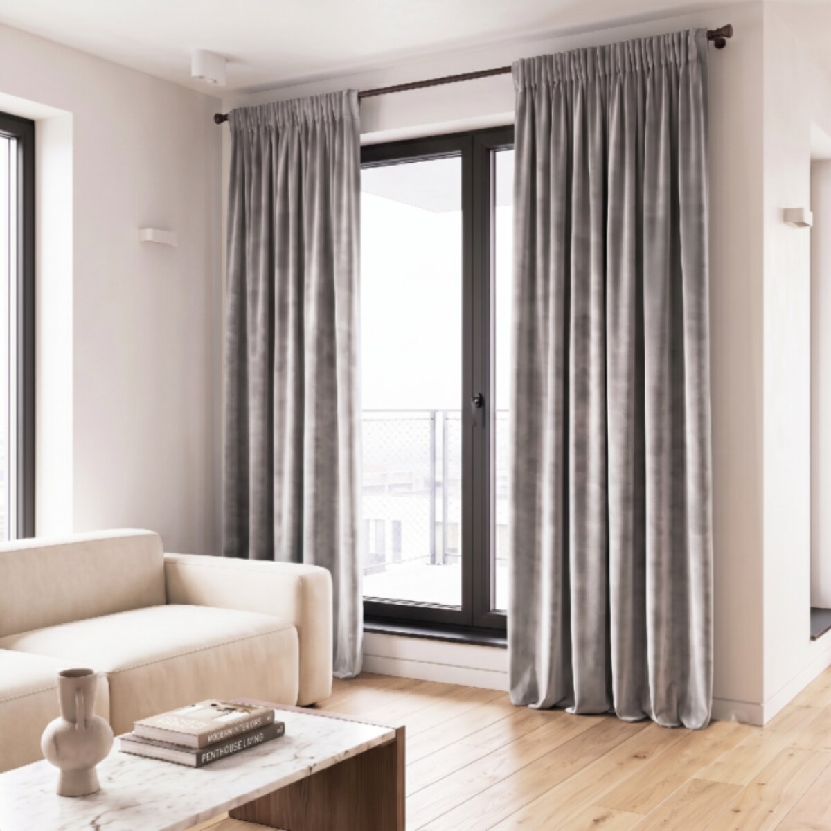 Dekorační závěs s řasící páskou VALMONT 140 cm x 250 nebo 260 cm color 005 světle šedá (cena za 1 kus) MyBestHome