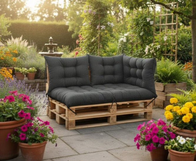 Paletová boční opěrka STEFANO 80x40 cm color 02A antracit MyBestHome