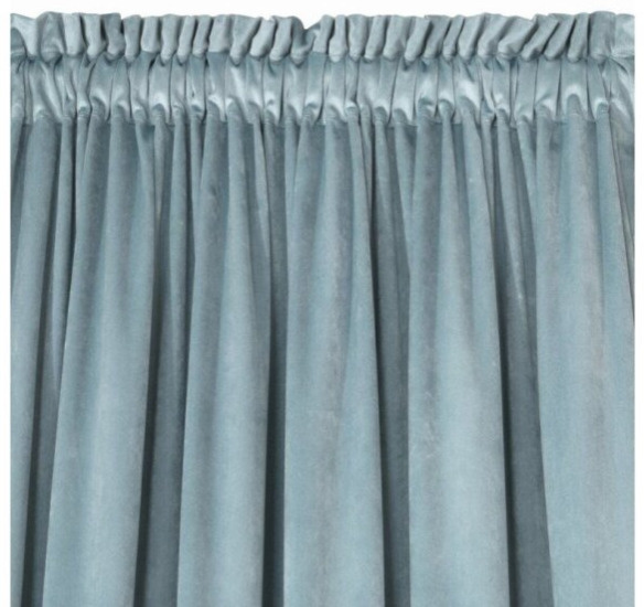 Dekorační VELVET závěs s řasící páskou ESTER 140x270 cm mořská zelená (cena za 1 kus) MyBestHome