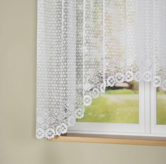 Dekorační oblouková krátká záclona na žabky FAUSTYNA 160 bílá 300x160 cm MyBestHome