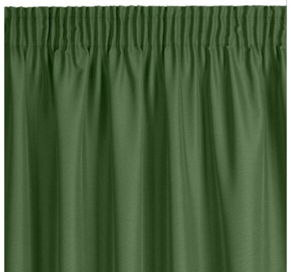 Dekorační krátký závěs s řasící páskou SAMARA zelená 140x175 cm (cena za 1 kus) MyBestHome