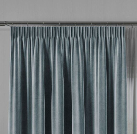 Dekorační závěs s řasící páskou VALMONT 140 cm x 250 nebo 260 cm color 063 modrá (cena za 1 kus) MyBestHome