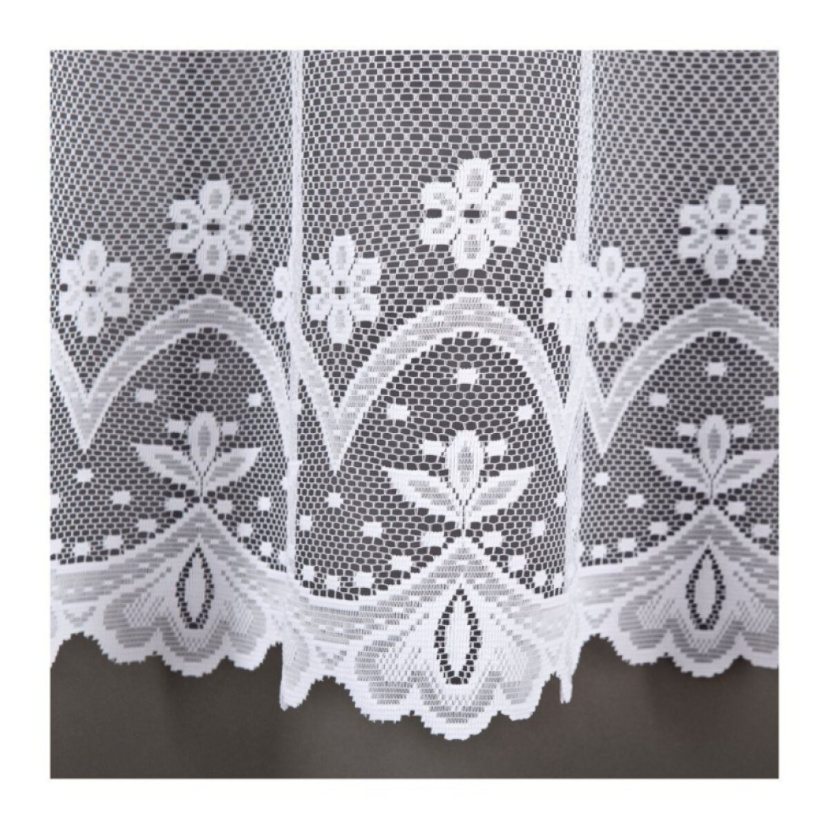 Dekorační oblouková krátká záclona na žabky FLORENTYNA 330x140 cm MyBestHome