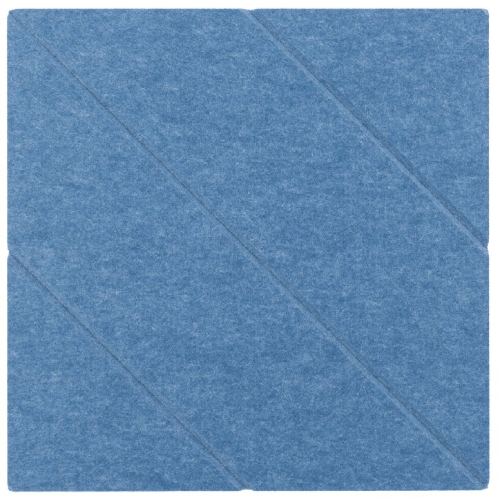 Dekorativní filcový nástěnný panel CROSS DESIGN modrá 40x40 cm čtverec - Cena za 2 kusy v balení