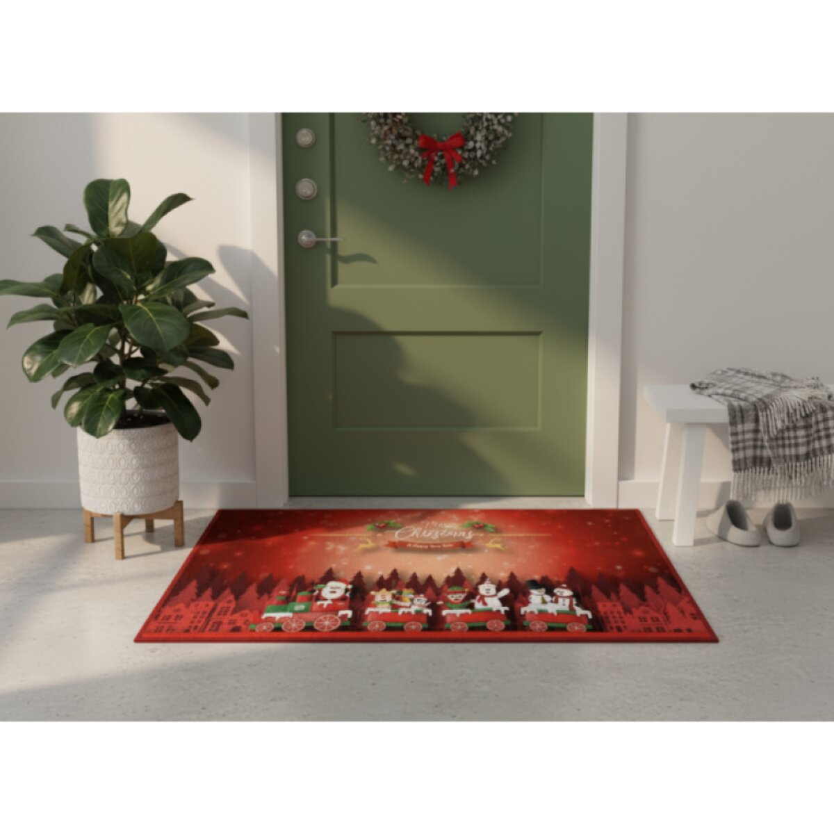Vánoční rohožka - předložka CHRISTMAS TIME motiv V. 60x90 cm Mybesthome