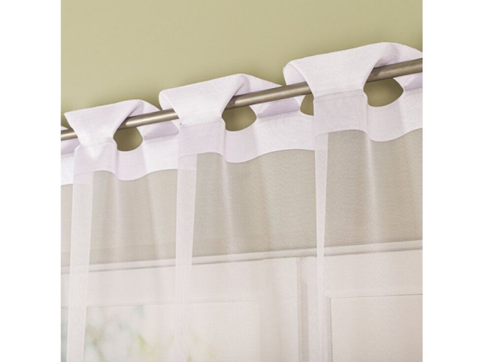 Dekorační krátká záclona s průvlekem na garnýž ELZA 140 bílá 250x140 cm MyBestHome