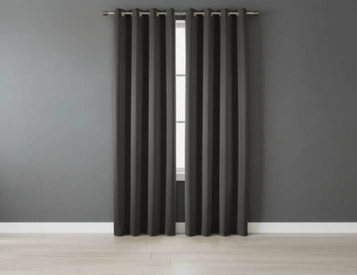 Zatemňovací závěs s kroužky "BLACKOUT" SIERRA 135x250 cm grafitová (cena za 1 kus) MyBestHome