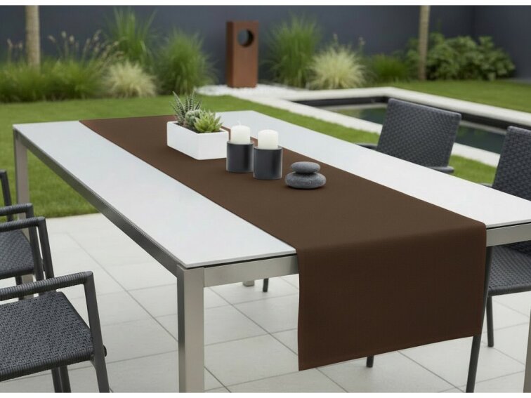 Venkovní běhoun - ubrus RUNNER color 27 tmavě hnědá, různé rozměry Mybesthome