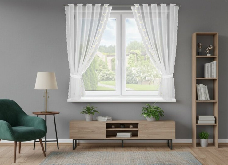 Set 2 kusy dekorační záclona s průvlekem na garnýž LIZZA 140x180 cm MyBestHome