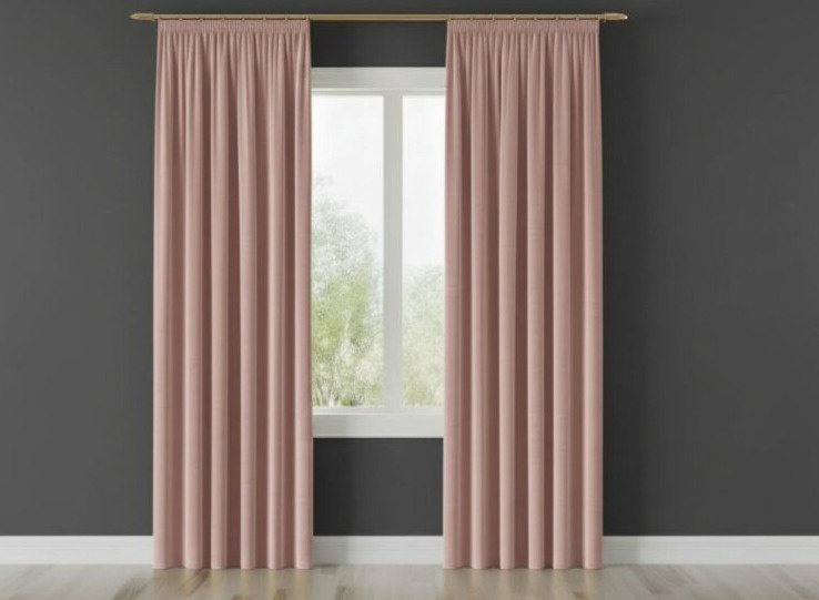 Dekorační závěs s řasící páskou VALMONT 140 cm x 250 nebo 260 cm color 014 světle růžová (cena za 1 kus) MyBestHome