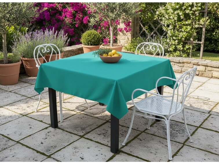 Venkovní čtvercový ubrus TERRA color 51 tyrkysová, různé rozměry Mybesthome