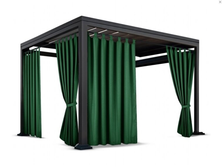 Venkovní zahradní závěs s poutky PORTO zelená 08 různé rozměry Mybesthome