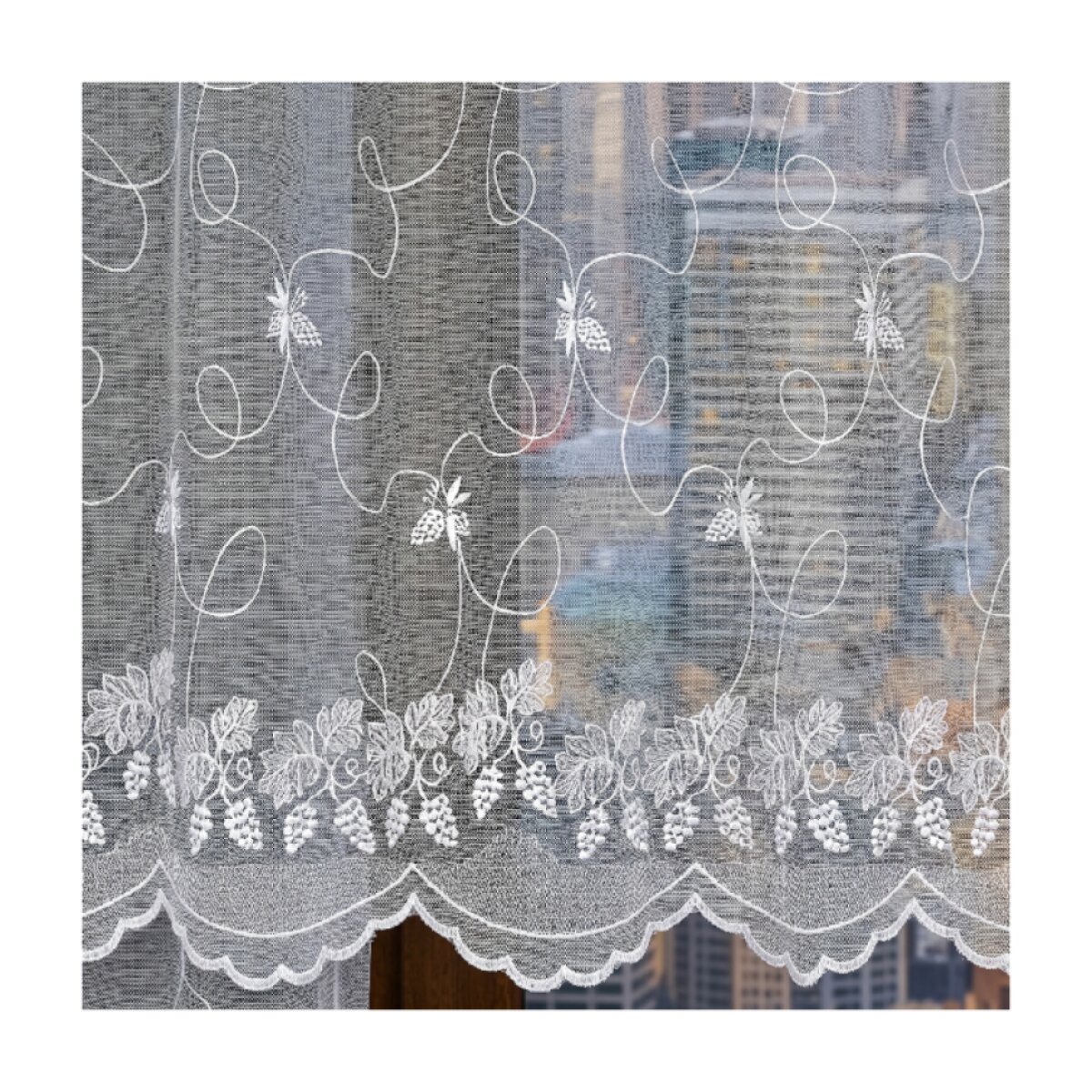 Dekorační žakárová záclona s řasící páskou RIKI 140 bílá 300x140 cm MyBestHome