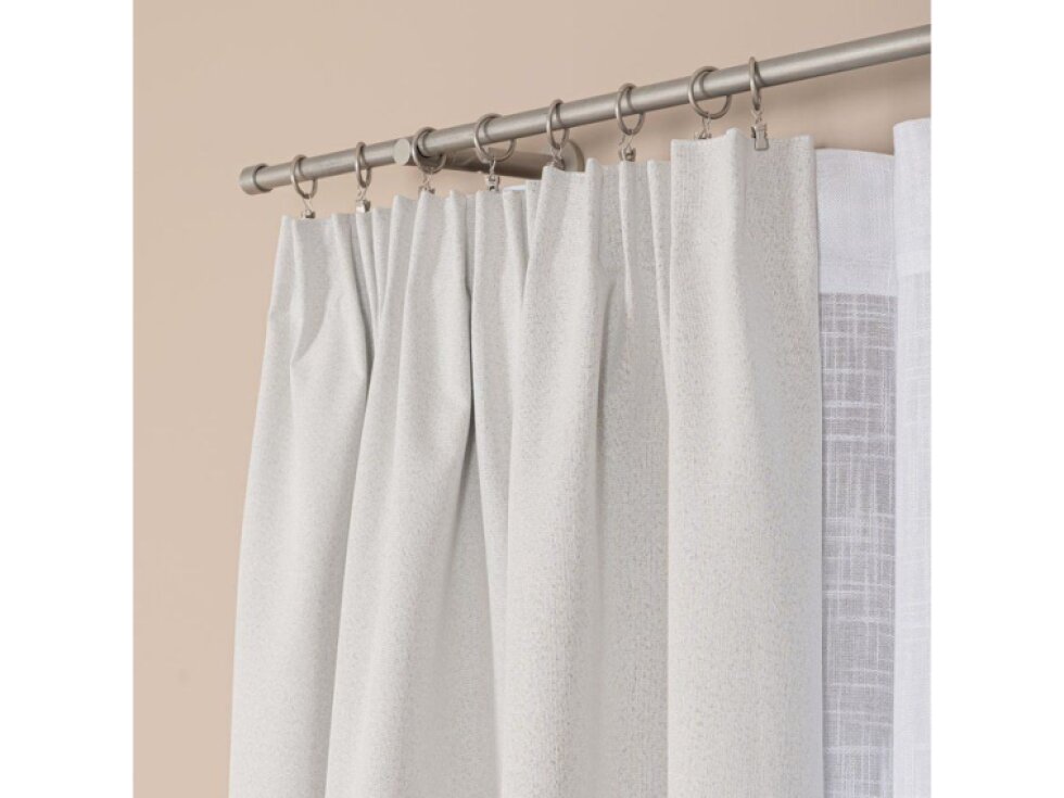 Dekorační zatemňující závěs SUPER BLACKOUT TAPE s řasící páskou pastelová šedá color 003 (cena za 1 kus) 140x250 cm 100% stínění Mybesthome