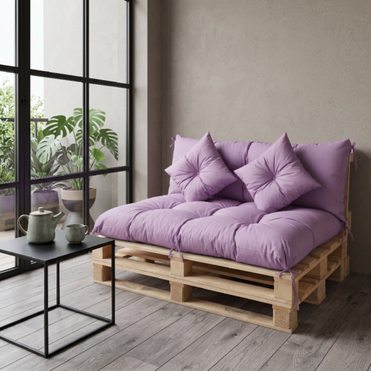 Interiérový polstr na palety LIVING 30 lila – do obývacího pokoje MyBestHome