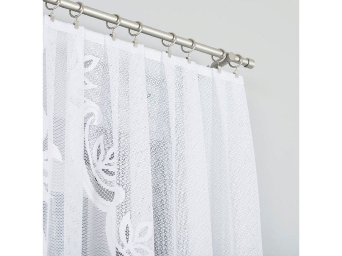 Dekorační krátká záclona na žabky s kroužky POLA bílá 300x120 cm MyBestHome
