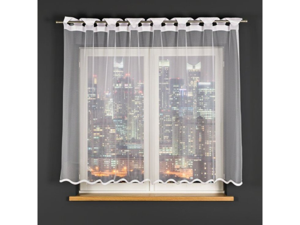 Dekorační krátká záclona s průvlekem na garnýž ELZA 140 bílá 250x140 cm MyBestHome
