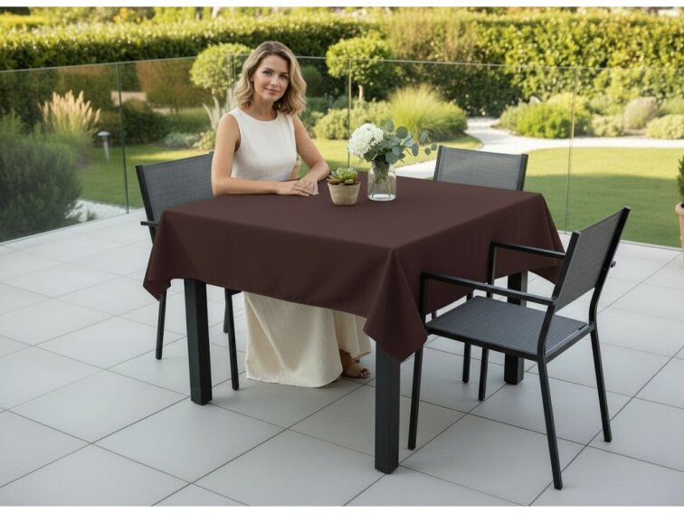 Venkovní čtvercový ubrus TERRA color 27 tmavě hnědá, různé rozměry Mybesthome