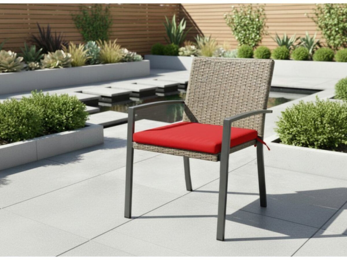 Zahradní podsedák na židli GARDEN color 10 červená 40x40x4 cm Mybesthome