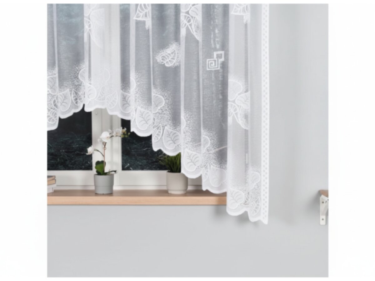 Dekorační oblouková krátká záclona na žabky AGATKA 160 bílá 300x160 cm MyBestHome