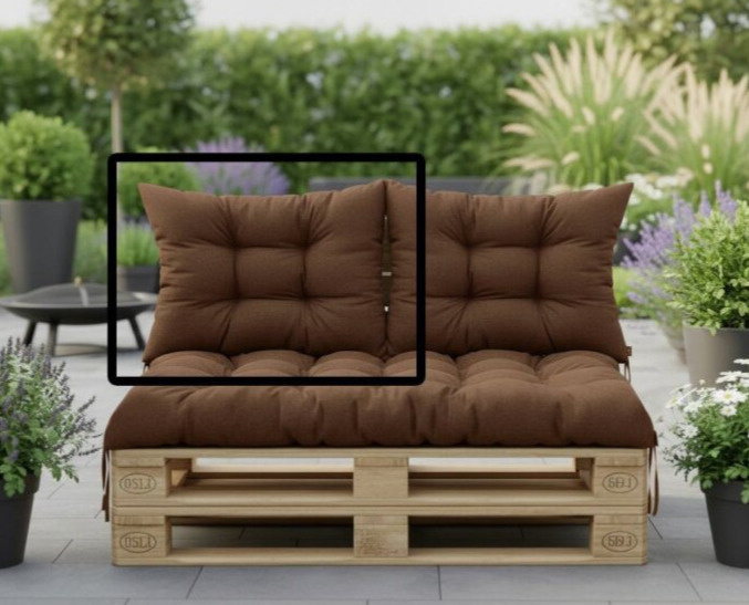 Paletová prošívaná opěrka ANGELO 60x40 cm color 22 hnědá MyBestHome