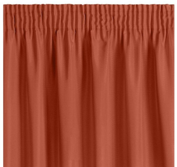 Dekorační dlouhý jednobarevný závěs s řasící páskou RAMONA červená 140x270 cm (cena za 1 kus) MyBestHome