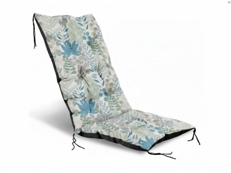 Zahradní prošívaný podsedák na židli s opěrkou 50x50x80 cm CALLUM vzor 137 Mybesthome