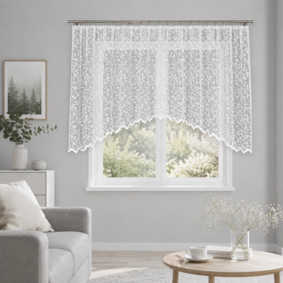 Dekorační oblouková krátká záclona na žabky ZUZANNA 250x130 cm MyBestHome