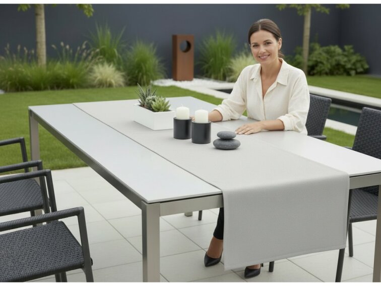 Venkovní běhoun - ubrus RUNNER color 03 světle šedá, různé rozměry Mybesthome