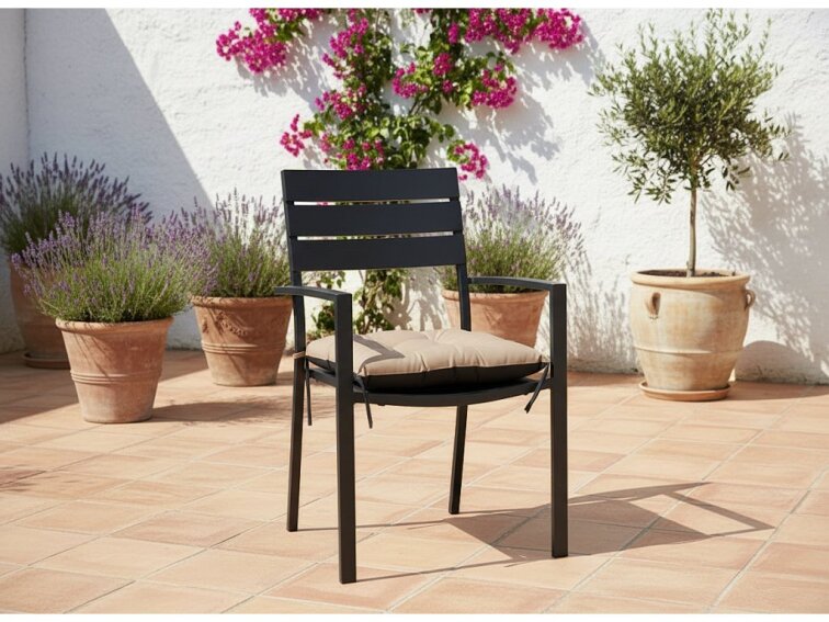 Zahradní prošívaný podsedák na židli JACOB color 21 béžová 45x45 cm Mybesthome