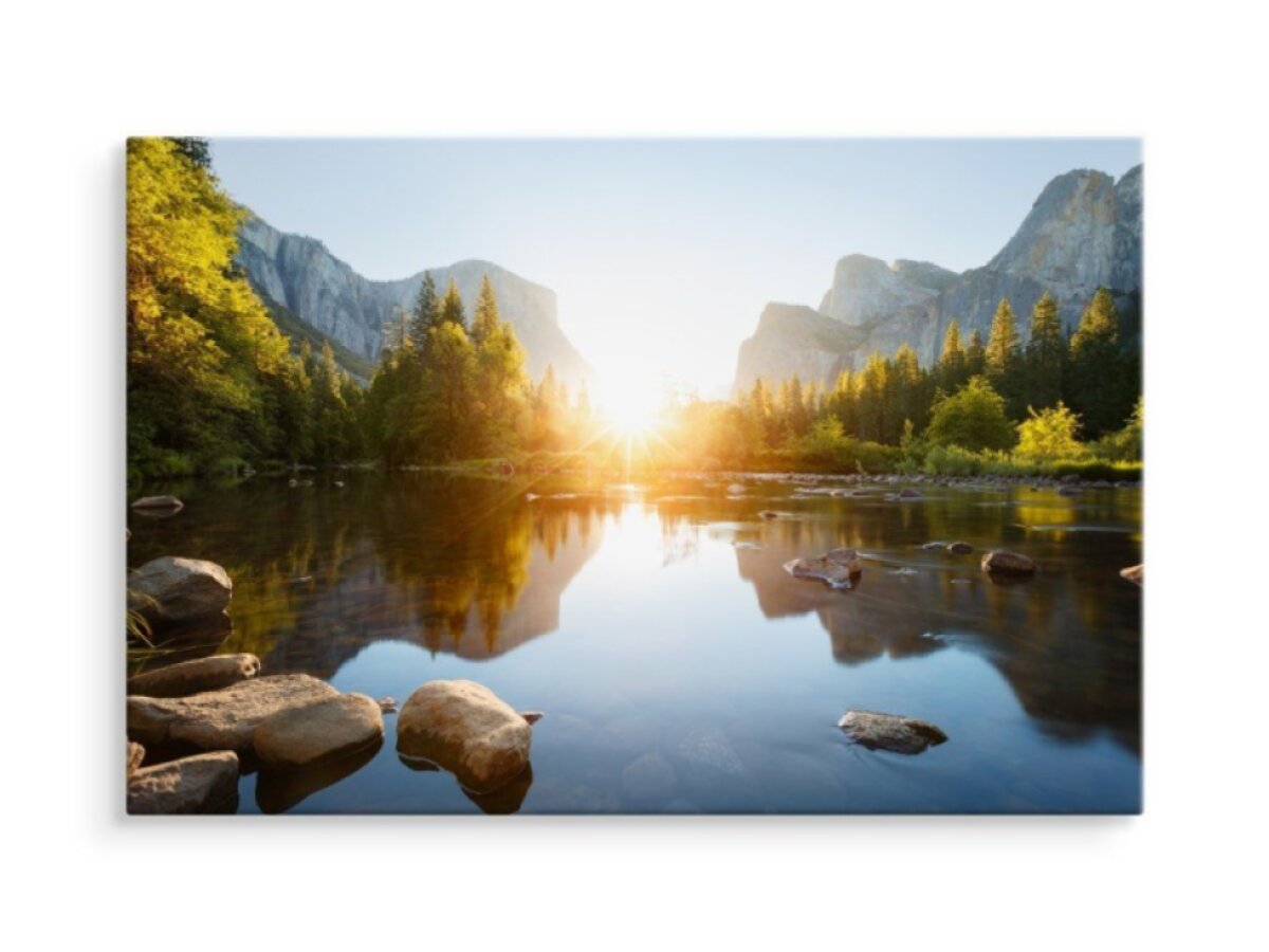 Plátno Východ Slunce V Yosemitském Údolí