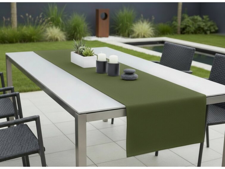 Venkovní běhoun - ubrus RUNNER color 18 tmavě zelená, různé rozměry Mybesthome