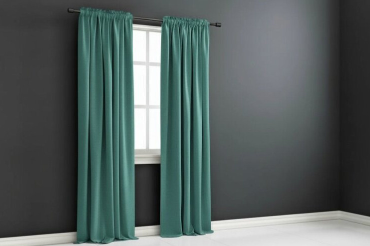 Zatemňovací závěs s řasící páskou "BLACKOUT" SHARY 135x270 cm, tyrkysová, (cena za 1 kus) MyBestHome