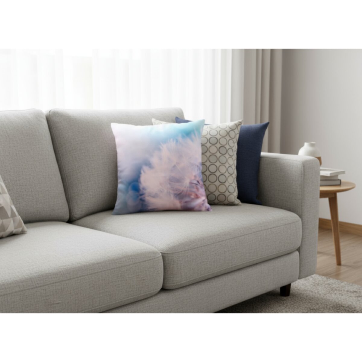 Povlak na polštář MODRÁ PAMPELIŠKA 40x40 cm motiv pampelišky MyBestHome