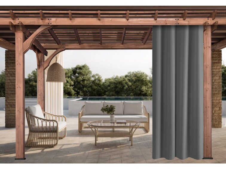 Venkovní zahradní závěs s tunýlkem JAMAICA color 23 šedá, různé rozměry MyBestHome